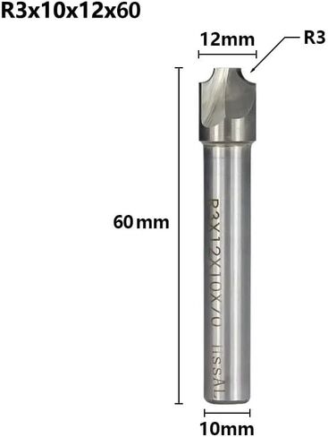 R1.0-R12 Corner Rounding End Mill HSS Radius Milling Cutter CNC Router Bit(R12) in Kuwait