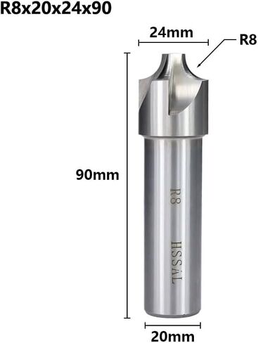 R1.0-R12 Corner Rounding End Mill HSS Radius Milling Cutter CNC Router Bit(R12) in Kuwait