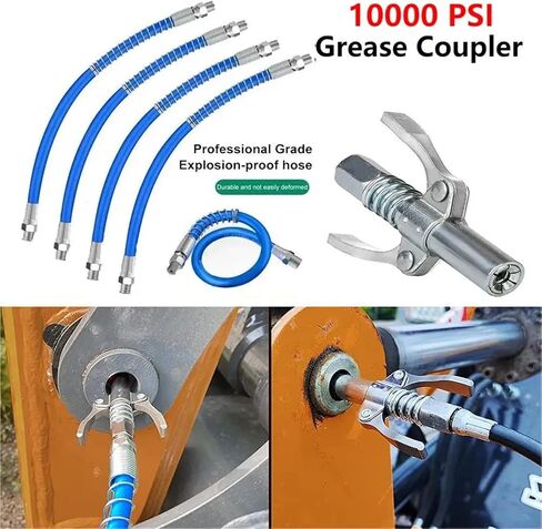 Grease Coupler 10000 PSI NPTI/8 Oil Pump Quick Release Grease Tip Tool High Pressure Car Lubricant Tip Grease Nozzle(50cm Set) in Saudi Arabia