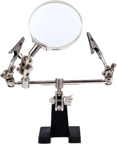 5X Welding Auxiliary Clip Magnifier Electric Soldering Iron Station Stand Helping Third Hand Welding Magnifying Glass Bracket in Saudi Arabia