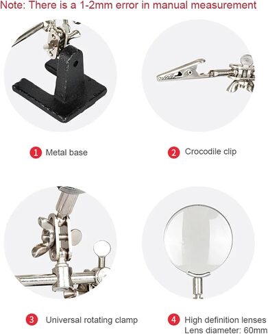 5X Welding Auxiliary Clip Magnifier Electric Soldering Iron Station Stand Helping Third Hand Welding Magnifying Glass Bracket in Saudi Arabia