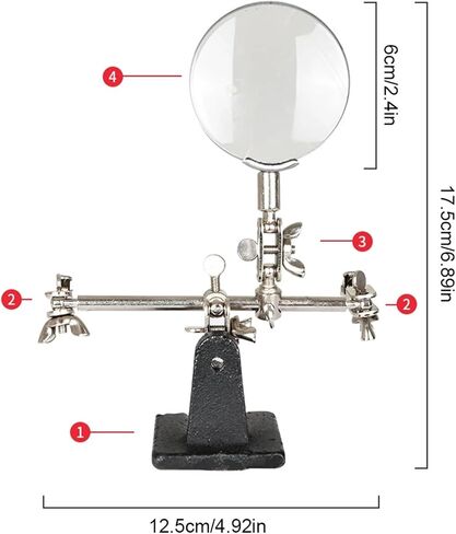 5X Welding Auxiliary Clip Magnifier Electric Soldering Iron Station Stand Helping Third Hand Welding Magnifying Glass Bracket in Saudi Arabia