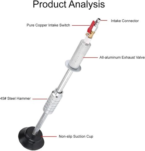 Heavy Pneumatic Pneuamatic Hammer Suction Cup Heavy Pneumatic Sag Repair Pull Hammer Car Body Dent Repair Suction Cup Slide Tool in Saudi Arabia