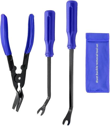 3PCS Car Panel Door Stereo Panel Clip Kit Car Removal Plier Trim Removal Tool Door Panel Pin Plier for Car Interior Removal Tool(Red) in Saudi Arabia
