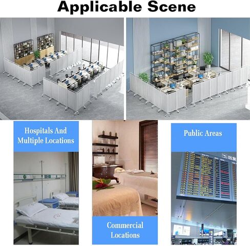 Room Divider with Wheels,Standing Door Partition Temporary Fence,Single-Panel Privacy Screen,Easy to Clean Fabric for Beauty Salon(Color 3,5-Panel) in Saudi Arabia