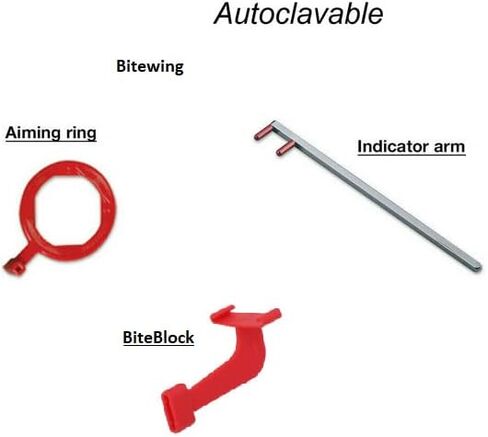 Dental X Ray Film Positioning Aligning System Intra Oral X Film Positioning Holder Set Red Bitwing Aiming Ring Arm & Bite Block in Set in Saudi Arabia