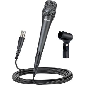 CAROL AC-910 XLR Wired Vocal Microphone – Dynamic Cardioid Mic with Dual-Engine AHNC Noise Cancelling Tech for Singing, Karaoke, Stage & Studio, Includes Microphone, Mic Clip & 14.8ft XLR Cable in Kuwait