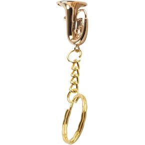 Brass Tuba Key Chain, Miniature Golden Musical Instrument Key Chains, Exquisite Craftsmanship Tuba Keychain for Music Lovers in Saudi Arabia