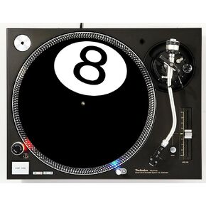 DJ 8-Ball #1 Billiards Scratch Pad 1200 Vinyl Memorabilia 12 "inch slip slip turntable slipmat dj pad x1 in Saudi Arabia