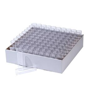 100Pcs Biologix Drosophila Vials with Tray, 25 x 95mm Narrow Vials for Drosophila Culture, Disposable Vials Plastic for Observation – Polystyrene (PS) Lab Vials with Rack, Combo Package 100 PCS/Pack in Kuwait