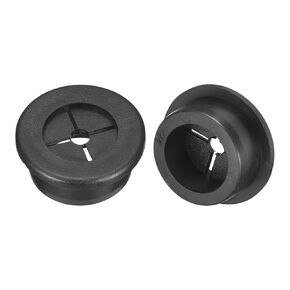 uxcell 2 Pcs Cable Cord Grommet, 1-1/4 Inch (32mm) Desk Grommet Flexible Rubber Grommets Wire Hole Cover Pass Through for Office Computer Desk Wire Organizer, Black in Saudi Arabia