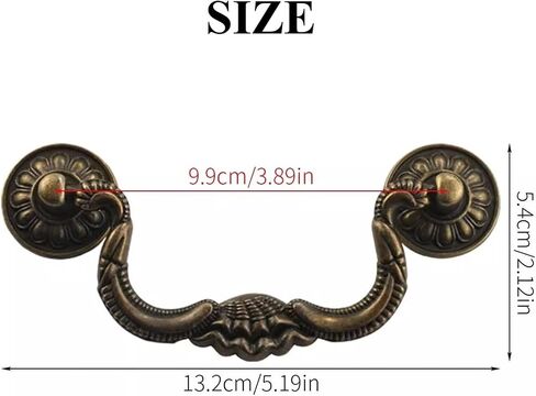 Vintage Retro Antique Bail Pull Handle 5.2" Cabinet Handles for Wooden Drawer Dresser Chest Cabinet Cupboard in Saudi Arabia
