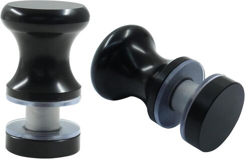 Shower Glass Door Handle, Stainless Steel Pull Handle for Bathroom Glass Doors (Black, Round, 5mm-15mm) in Saudi Arabia