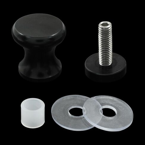 Shower Glass Door Handle, Stainless Steel Pull Handle for Bathroom Glass Doors (Black, Round, 5mm-15mm) in Saudi Arabia