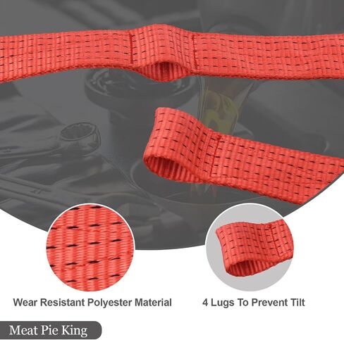 Heavy Duty Drum Handling Sling with 2 Adjustable Ratchet Straps, Reliable, Compatible with Forklift Cranes, Easy to Use (Maximum Load-Bearing Capacity of 4400 lb) in Saudi Arabia