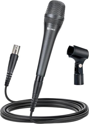 CAROL AC-910 XLR Wired Vocal Microphone – Dynamic Cardioid Mic with Dual-Engine AHNC Noise Cancelling Tech for Singing, Karaoke, Stage & Studio, Includes Microphone, Mic Clip & 14.8ft XLR Cable in Kuwait