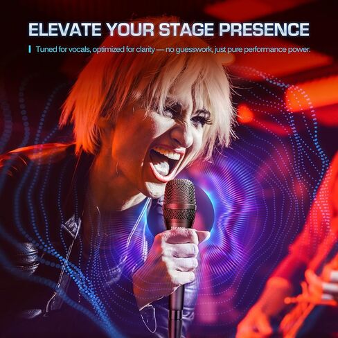 CAROL AC-910 XLR Wired Vocal Microphone – Dynamic Cardioid Mic with Dual-Engine AHNC Noise Cancelling Tech for Singing, Karaoke, Stage & Studio, Includes Microphone, Mic Clip & 14.8ft XLR Cable in Kuwait