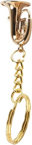 Brass Tuba Key Chain, Miniature Golden Musical Instrument Key Chains, Exquisite Craftsmanship Tuba Keychain for Music Lovers in Saudi Arabia