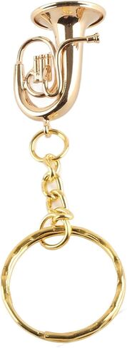 Brass Tuba Key Chain, Miniature Golden Musical Instrument Key Chains, Exquisite Craftsmanship Tuba Keychain for Music Lovers in Saudi Arabia