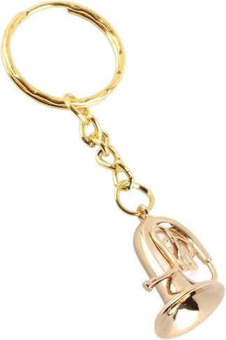 Brass Tuba Key Chain, Miniature Golden Musical Instrument Key Chains, Exquisite Craftsmanship Tuba Keychain for Music Lovers in Saudi Arabia