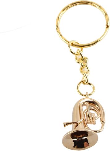Brass Tuba Key Chain, Miniature Golden Musical Instrument Key Chains, Exquisite Craftsmanship Tuba Keychain for Music Lovers in Saudi Arabia