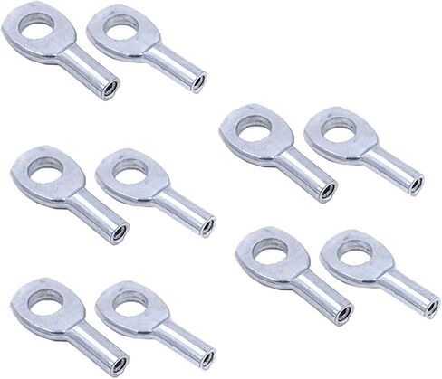 Yiju 10 Pieces Steel Wire Rope Eyelets Gym Machine Cable Replacement Exercise Machine Terminal Connector Attachments for 2mm Wire Rope, 5mm in Saudi Arabia