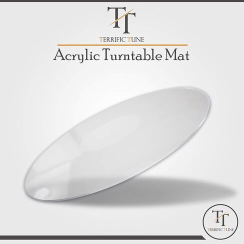 Terrific Tune - Acrylic Turntable Slipmat for Vinyl LP Record Players - Transparent Platter Mat - Anti-Static and 2.7mm Thickness Tighter bass - Reduce Noise & Improve Sound Quality (Blue) in Saudi Arabia