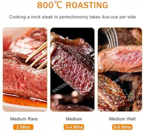 Electric Steak Broiler Oven, Commercial Electric Oven with Time and Temperature Control, Max Temperature 800℃ (A) in Saudi Arabia