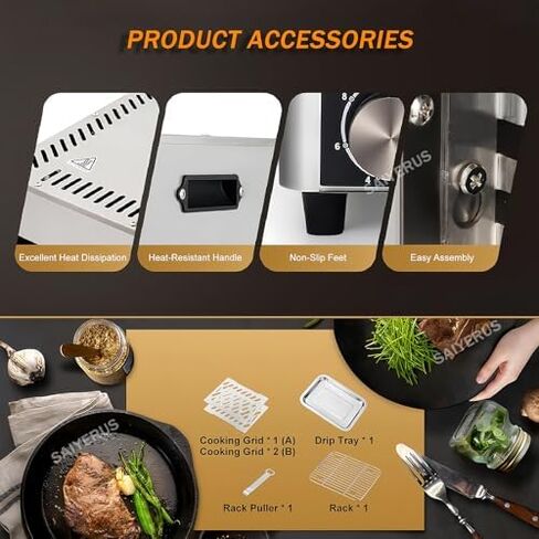 Electric Steak Broiler Oven, Commercial Electric Oven with Time and Temperature Control, Max Temperature 800℃ (A) in Saudi Arabia