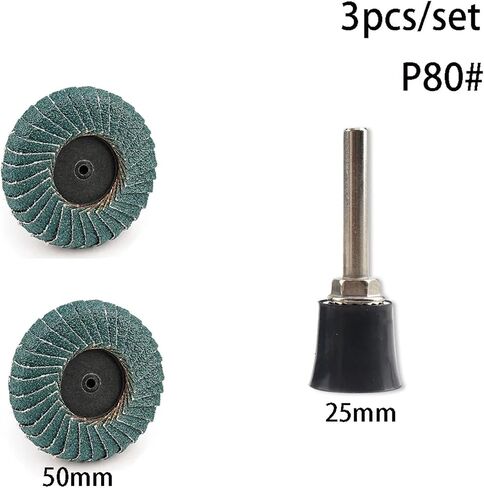 3pcs/مجموعة أقراص رفرف 50 مم عجلة تصليح الزركون المنحنية 1 "قرص تغيير سريع للمعادن Deburring Wood الطحن الكشط (P40 3pcs) in Kuwait