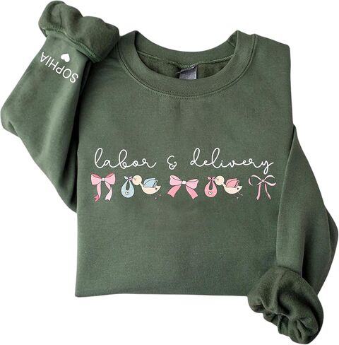 CHILLEVER Custom Labor and Delivery Unit Sweatshirt, L&D Nurse Crewneck, Mother Baby Nurses Gift, Nursery Nurse in Saudi Arabia