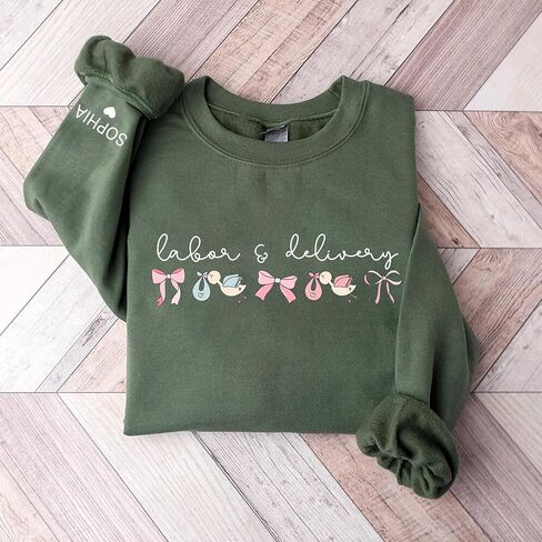 CHILLEVER Custom Labor and Delivery Unit Sweatshirt, L&D Nurse Crewneck, Mother Baby Nurses Gift, Nursery Nurse in Saudi Arabia