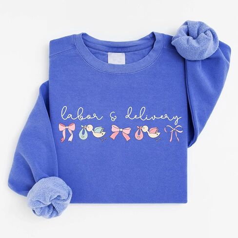 CHILLEVER Custom Labor and Delivery Unit Sweatshirt, L&D Nurse Crewneck, Mother Baby Nurses Gift, Nursery Nurse in Saudi Arabia