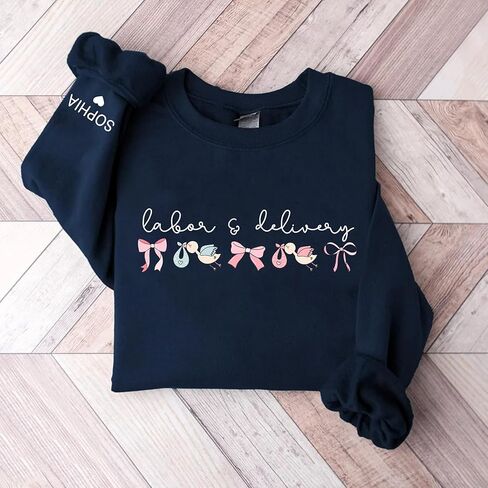 CHILLEVER Custom Labor and Delivery Unit Sweatshirt, L&D Nurse Crewneck, Mother Baby Nurses Gift, Nursery Nurse in Saudi Arabia