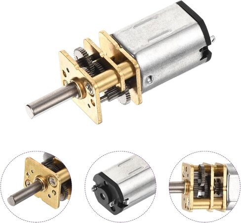 Dmiotech 2PCS 12V 100RPM عزم الدوران 20 مخرج عمود الخرج طول 10 مم Micro DC SPEED Motor Mini Metal Gearbox Motor لنموذج RC Car Robot Model DIY RC Toys in Saudi Arabia