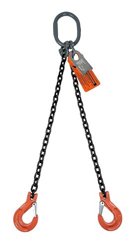 Chain Sling - 3/8" x 6' Double Leg with Sling Hooks - Grade 100 in Kuwait