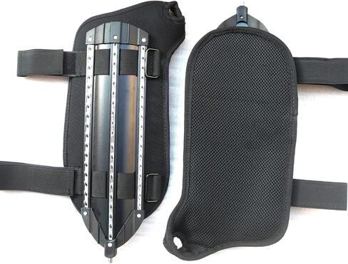 Aluminum Alloy Metal Shield Forearm Armor Arm Shield Lightweight Round Shield with Window Breaker in Kuwait