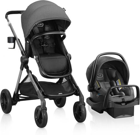 نظام السفر المعياري لـ Evenflo Pivot Xpand مع مقعد سيارة Litemax للرضع (Ayrshire Black) in Kuwait