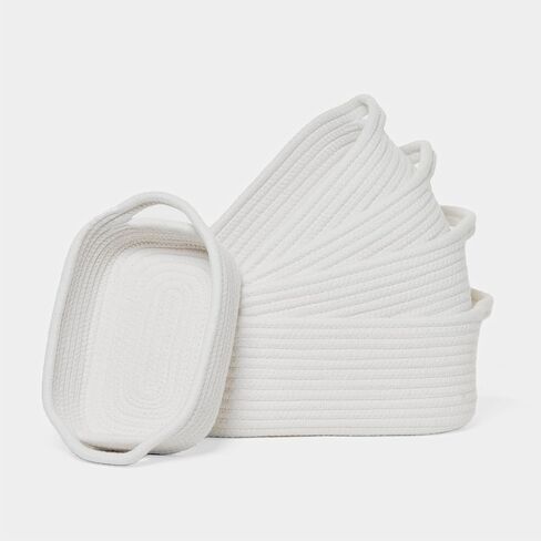 Storage Basket Set – 5-Piece Baskets for Organizing Home, Shelves, Nursery, Bathroom, Dog Toys, Small to Large Decorative Baskets – Off White in Saudi Arabia