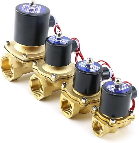 Normally Closed Brass Electric Solenoid Valve DN10/15/20/25/32/40 Pneumatic for Water Oil Air 12V 24V 220V 1Pcs(Silver,DN20) in Saudi Arabia