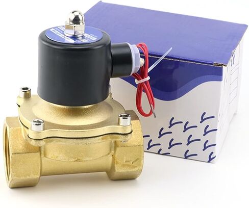 Normally Closed Brass Electric Solenoid Valve DN10/15/20/25/32/40 Pneumatic for Water Oil Air 12V 24V 220V 1Pcs(Silver,DN20) in Saudi Arabia