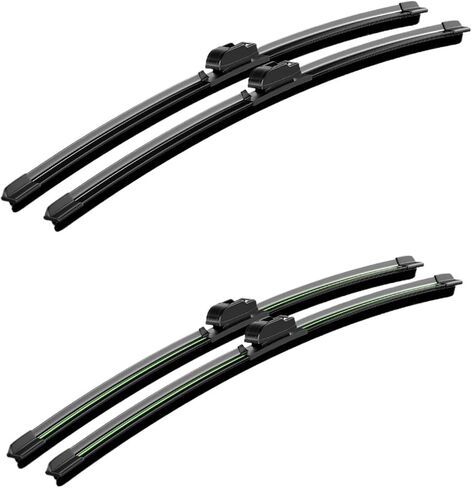 ملائمة لـ Lincoln MKT 2010-2018 Front Windshield Wiper Blades 2PCS Windscreen Window Accessories 2011 2012 2013 2015 2015 2017 (Black) in Kuwait