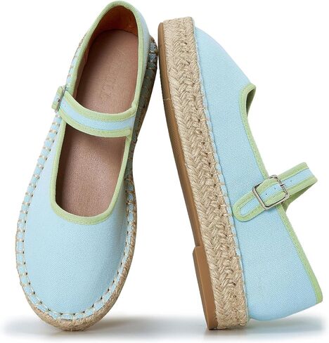 ماري جين جين إسبيريلز المنسوجة من قماشية Espadrille Canvas Summer Flats in Saudi Arabia