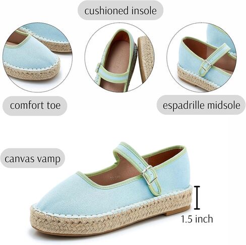 ماري جين جين إسبيريلز المنسوجة من قماشية Espadrille Canvas Summer Flats in Saudi Arabia