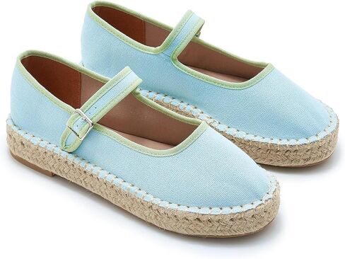 ماري جين جين إسبيريلز المنسوجة من قماشية Espadrille Canvas Summer Flats in Saudi Arabia
