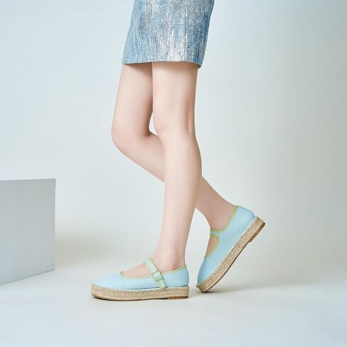 ماري جين جين إسبيريلز المنسوجة من قماشية Espadrille Canvas Summer Flats in Saudi Arabia