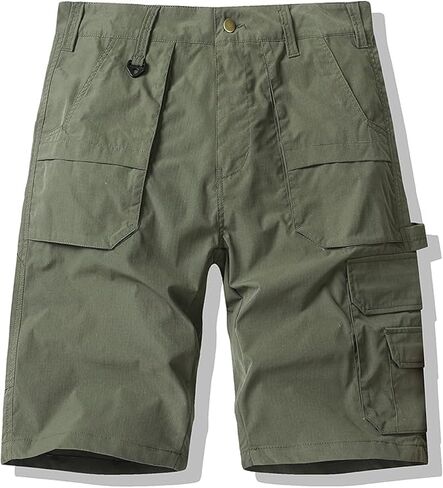 Men's Cargo Shorts for Work Relaxed Fit Outdoor Multi-Pocket Work Utility Tactical Hiking Travel Casual Shorts in Kuwait