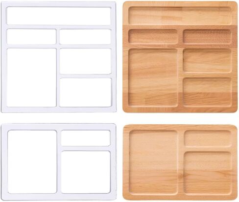 Origach 2 PCS Valet Tresent Router مع 3 و 6 جيوب ، قالب جهاز توجيه علبة أكريليك للأعمال الخشبية ، قالب ترصيع جهاز التوجيه الصافي للخشب in Kuwait