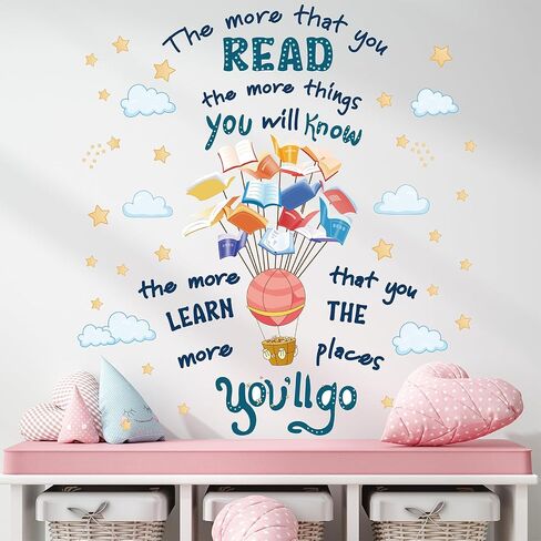 Inspirational Quote Wall Decals Colorful Kids Peel and Stick Wallpaper Cute Motivational Wall Stickers for Nursery Kids Room Preschool Classroom Door Playroom Wall Decor in Saudi Arabia