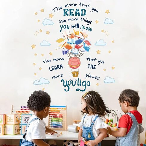 Inspirational Quote Wall Decals Colorful Kids Peel and Stick Wallpaper Cute Motivational Wall Stickers for Nursery Kids Room Preschool Classroom Door Playroom Wall Decor in Saudi Arabia